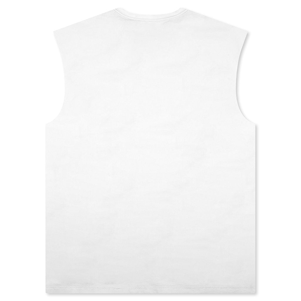 Textured Jersey Sleeveless - White