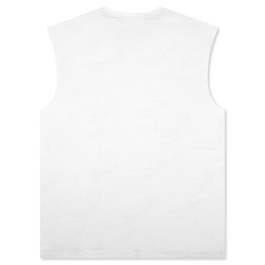 Textured Jersey Sleeveless - White