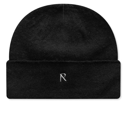 Textured Knit Beanie - Jet Black