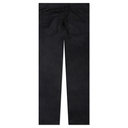 Textured Nylon 5-Pocket Pant - Black