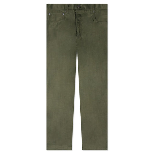 Textured Nylon 5-Pocket Pant - Military