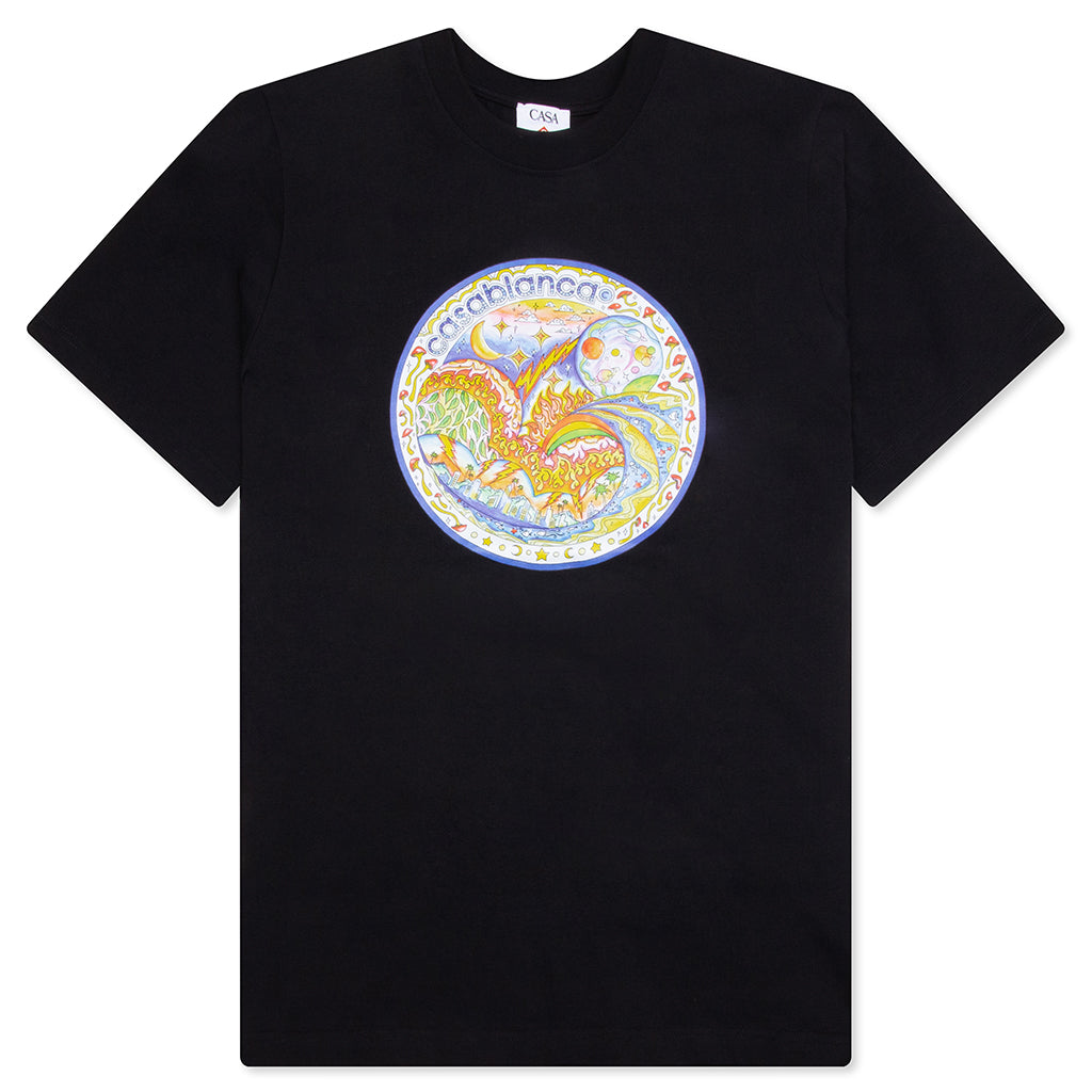 The Four Elements Printed T-Shirt - Black