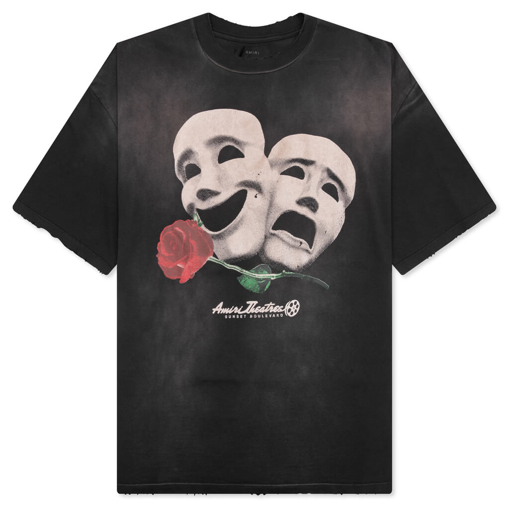 Theatre Masks Oversized Tee - Black