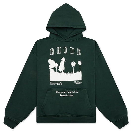 Thousand Palms Hoodie - Vintage Forest Green/White
