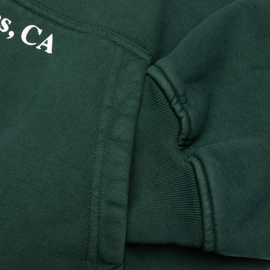 Thousand Palms Hoodie - Vintage Forest Green/White