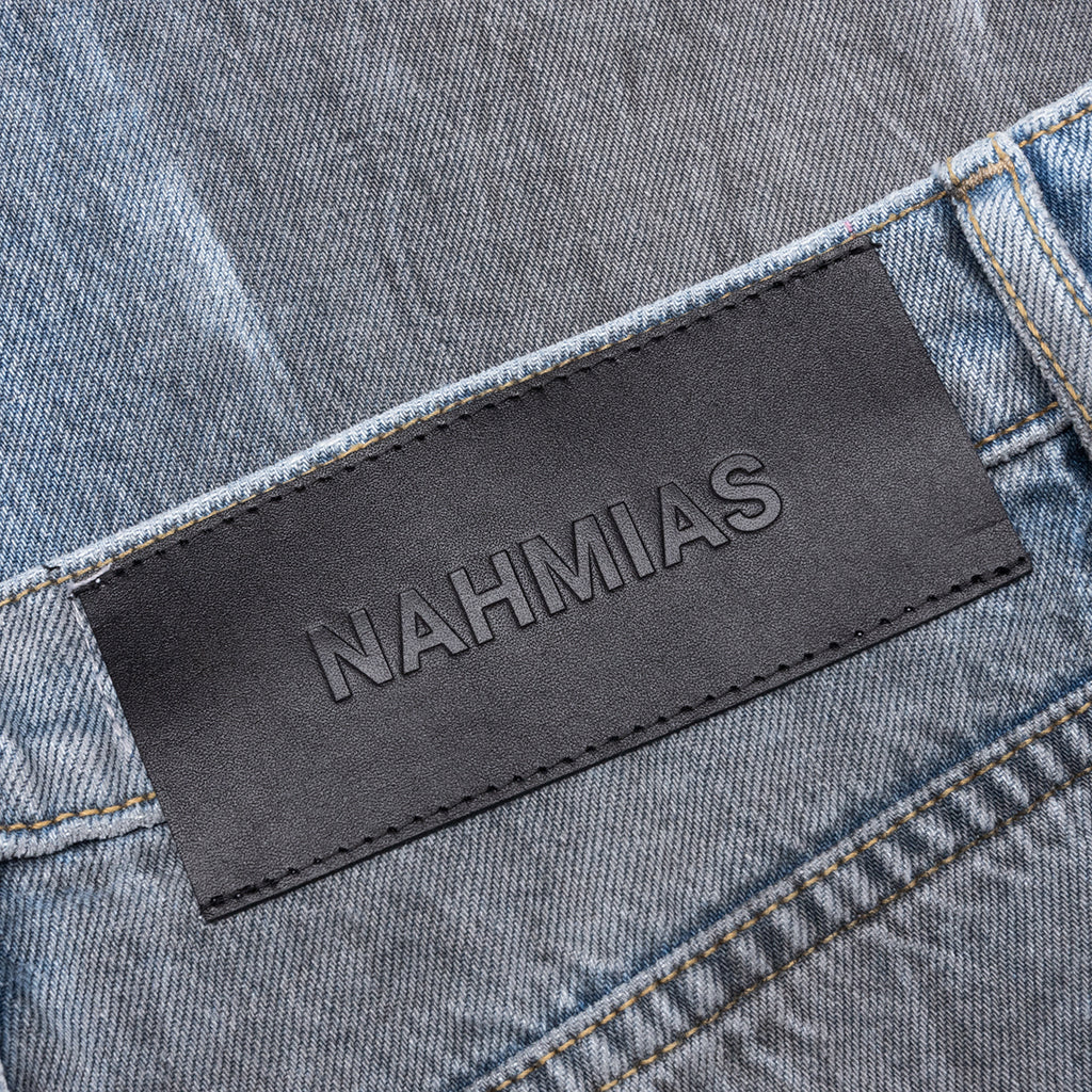 Thrashed Baggy 5 Pocket Shorts - Light Wash