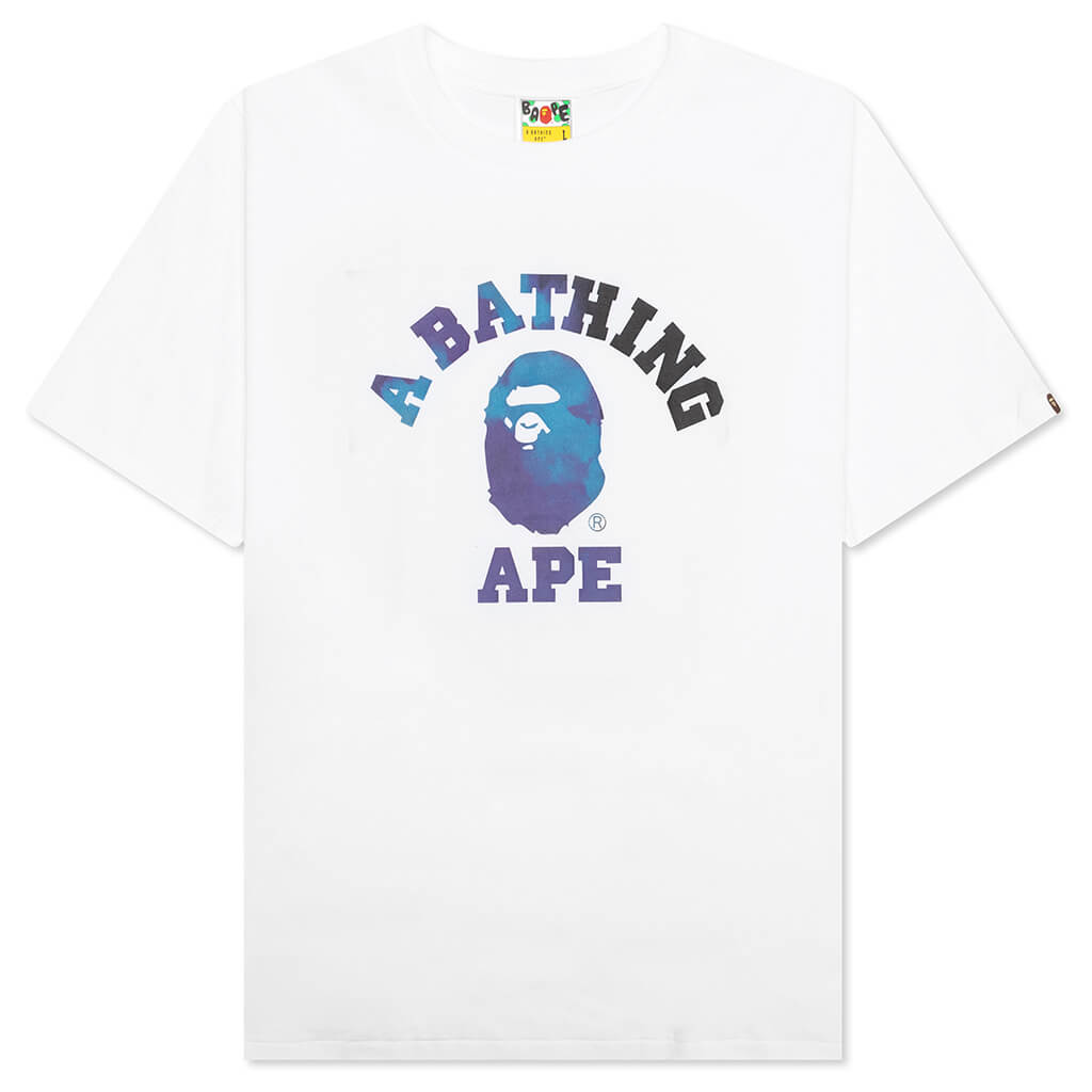 Tie Dye College Tee - White/Black