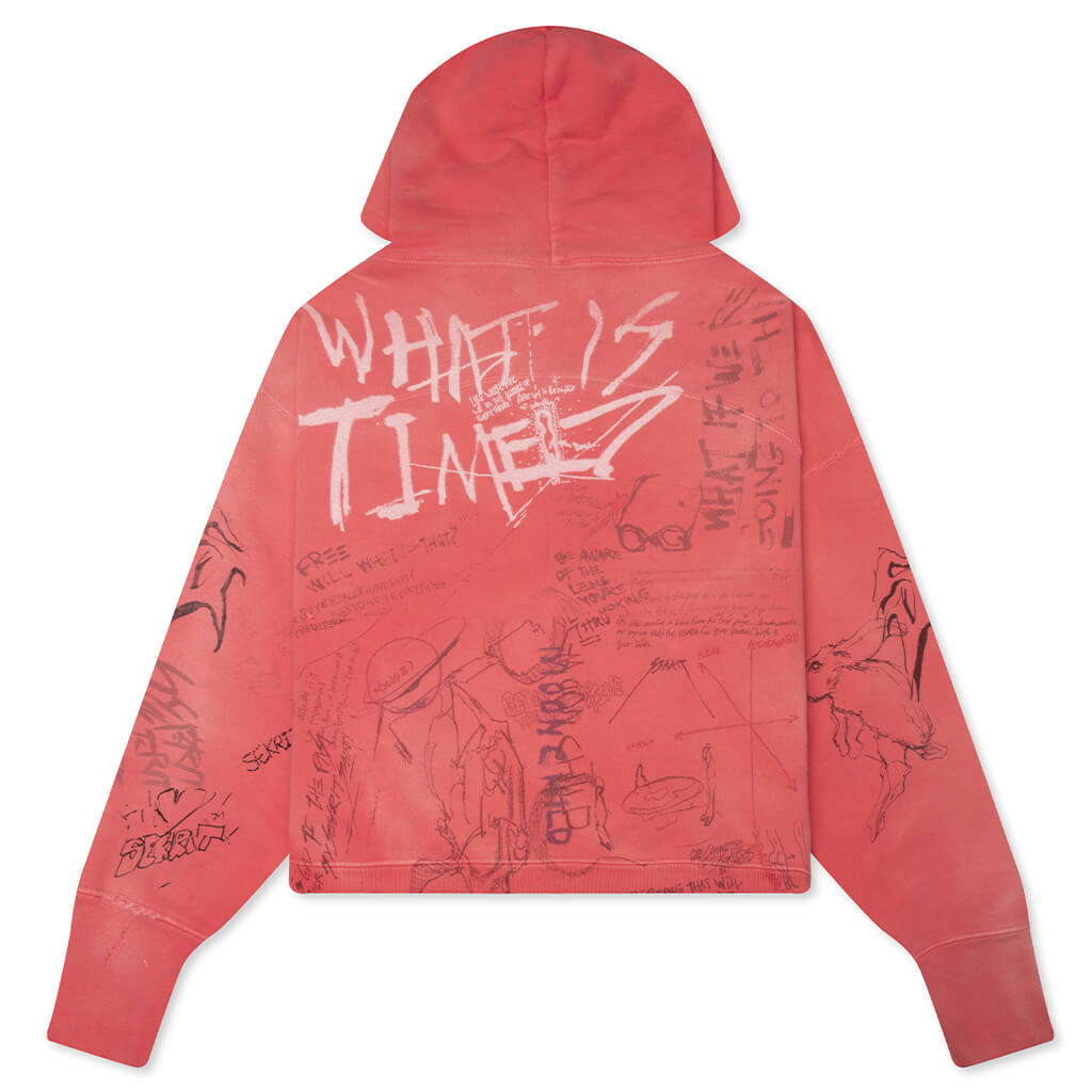Time Capsule Zip-Up Hoodie - Faded Red