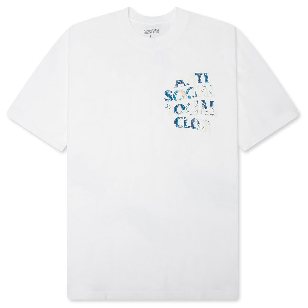 'Tonkatsu' Boro Wave Tee - White