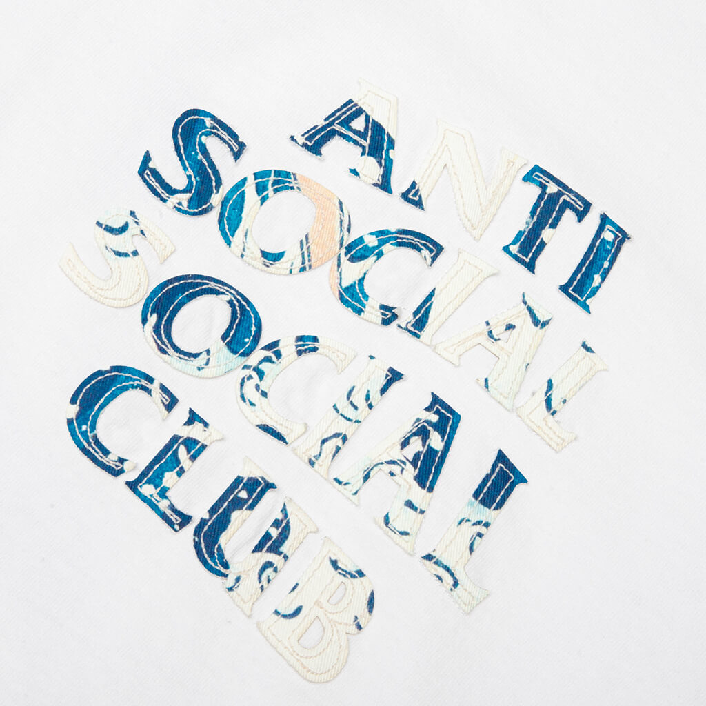 'Tonkatsu' Boro Wave Tee - White