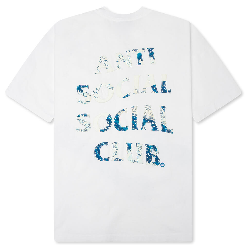 'Tonkatsu' Boro Wave Tee - White