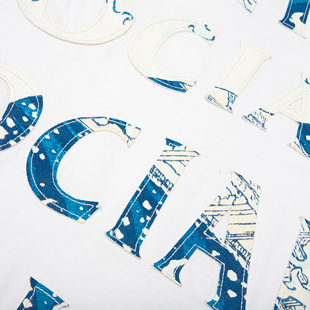 'Tonkatsu' Boro Wave Tee - White