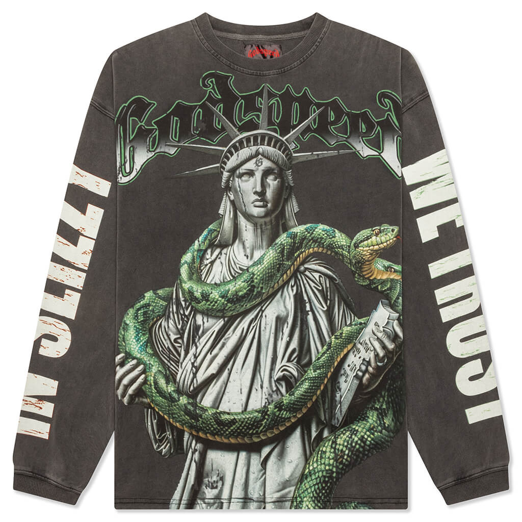 Top 5 Slizzy L/S Tee - Grey Wash