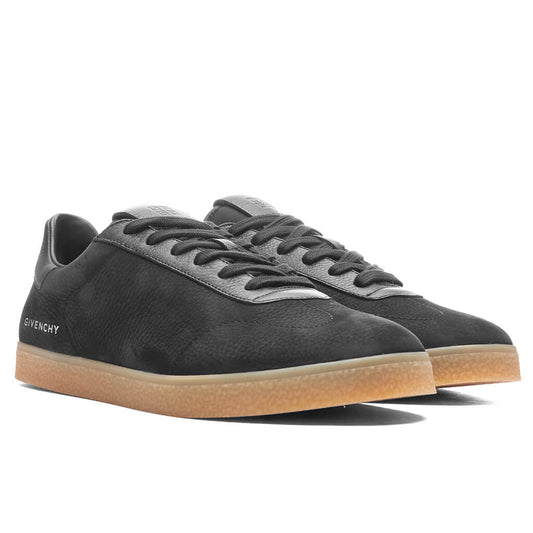 Town Nubuck and Leather Sneakers - Black