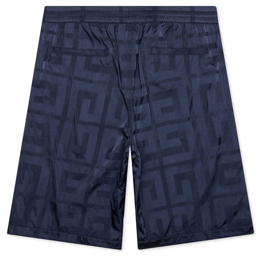 4G Shiny Bermuda Shorts - Navy