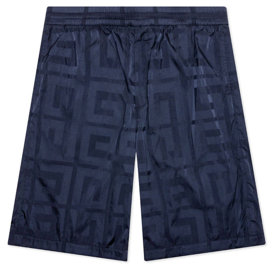 4G Shiny Bermuda Shorts - Navy