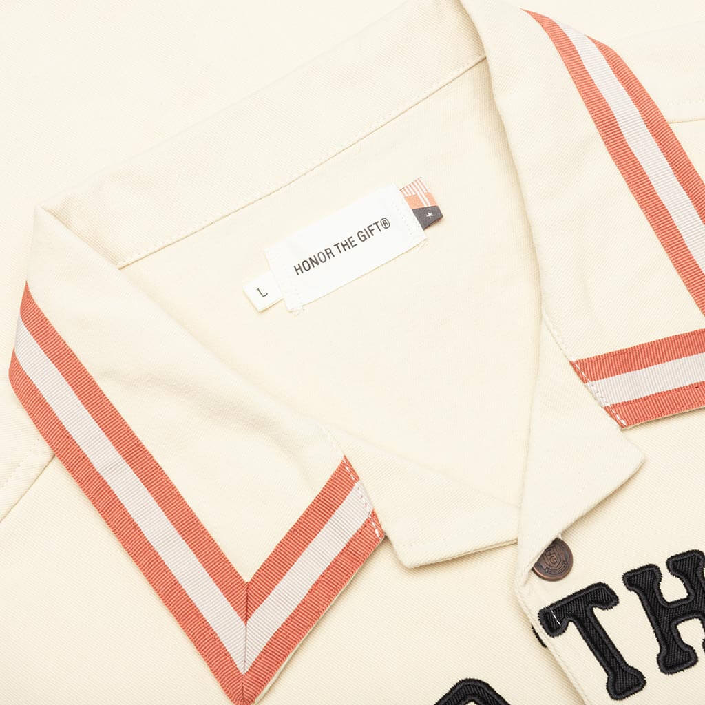 Tradition S/S Snap Up - Bone