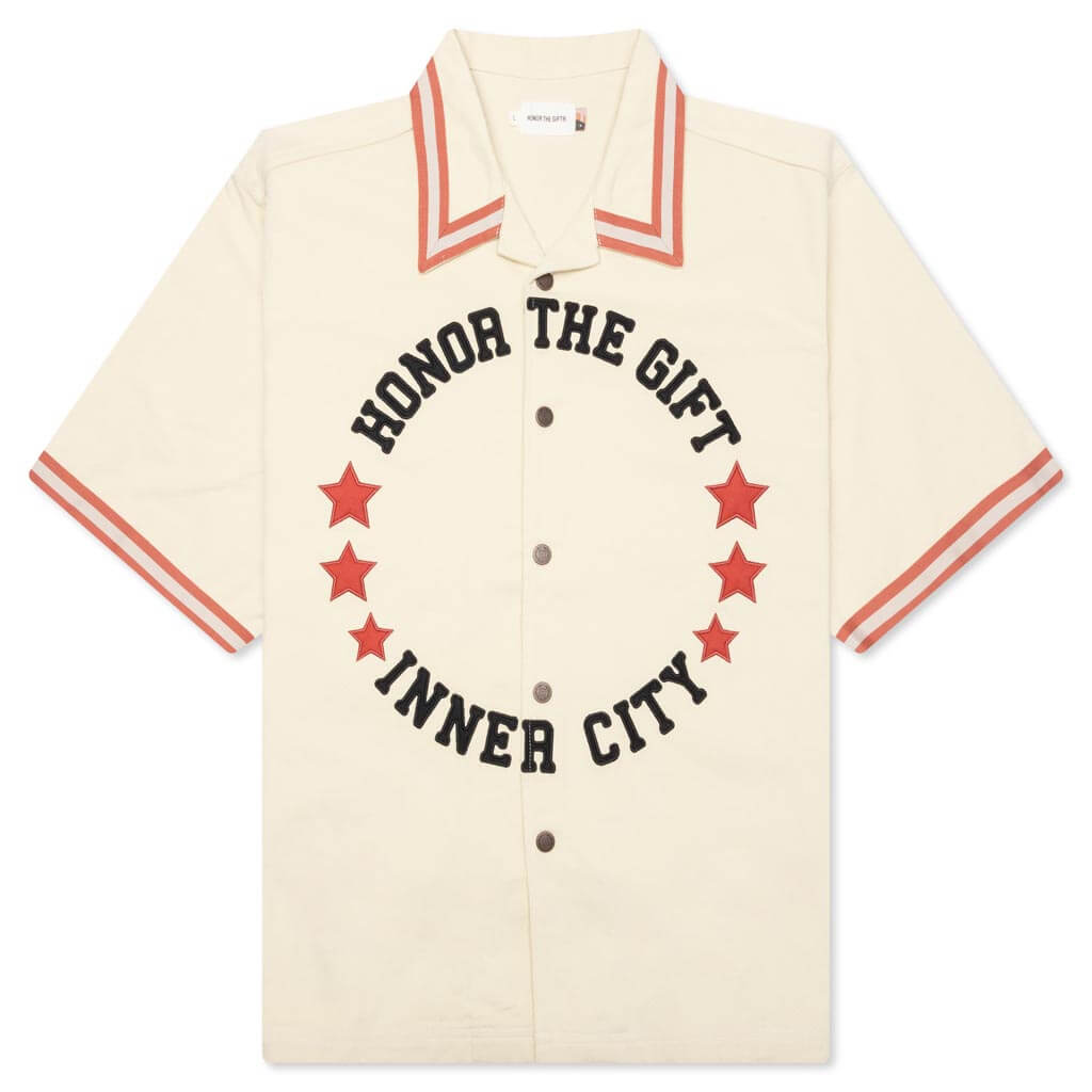 Tradition S/S Snap Up - Bone