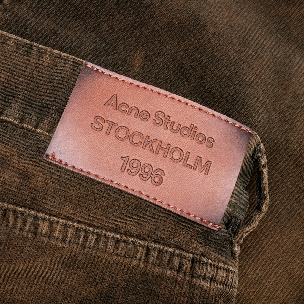Stonewash Corduroy Trousers - Olive Green