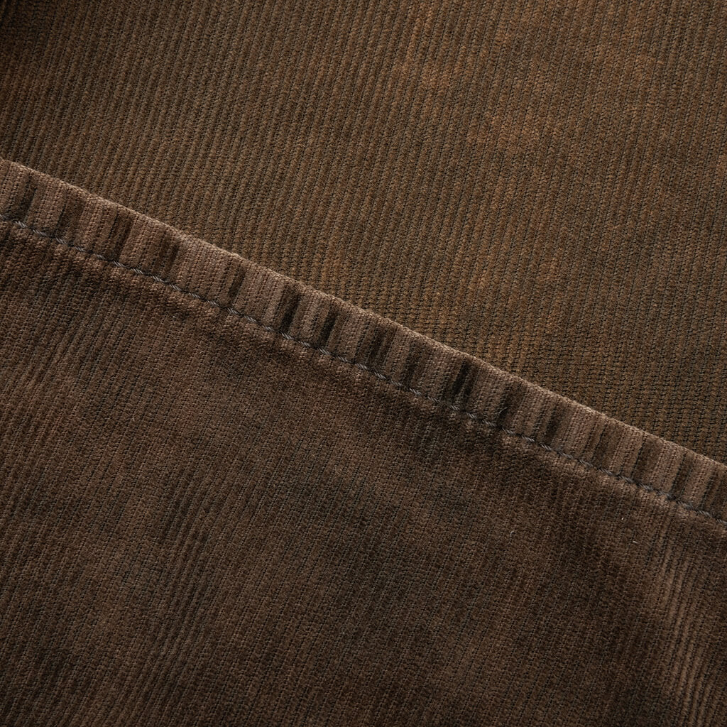 Stonewash Corduroy Trousers - Olive Green