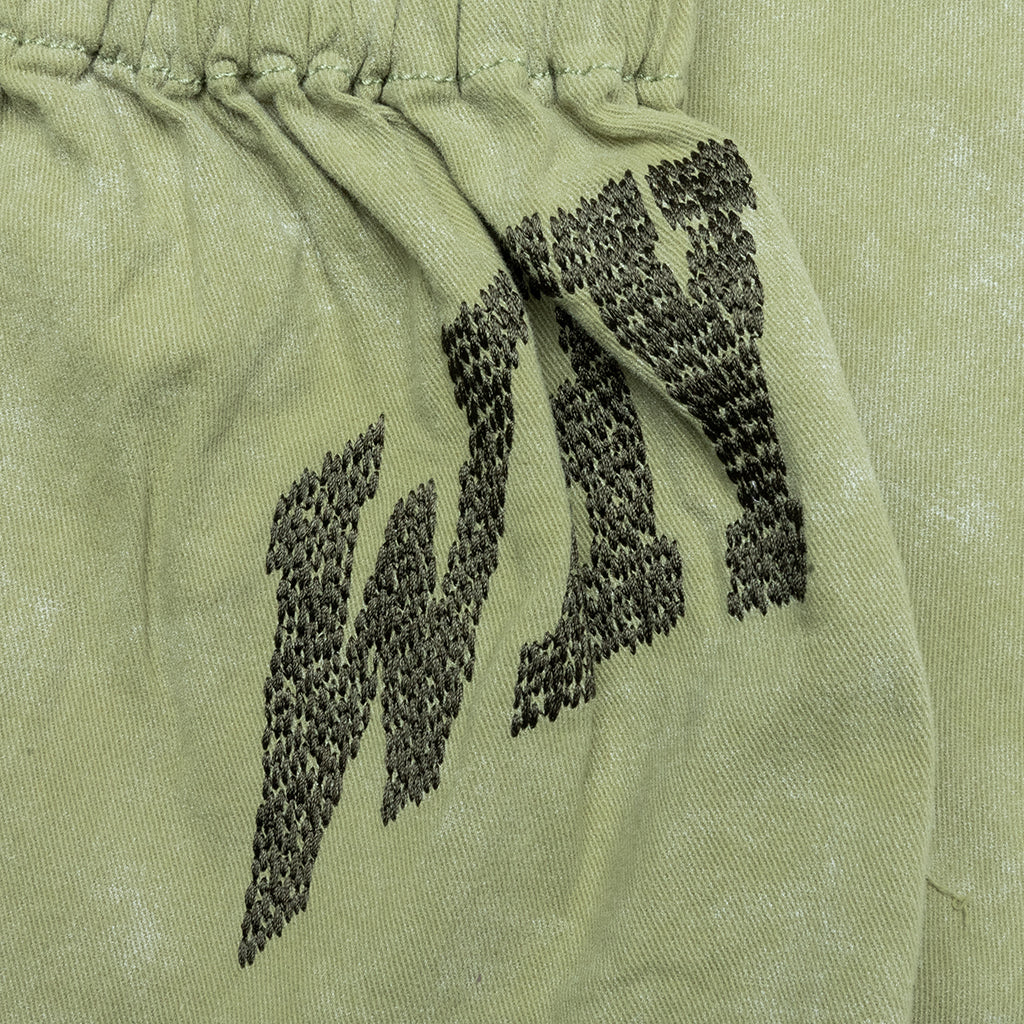 Twill Cargo Wide Leg Pant - Green