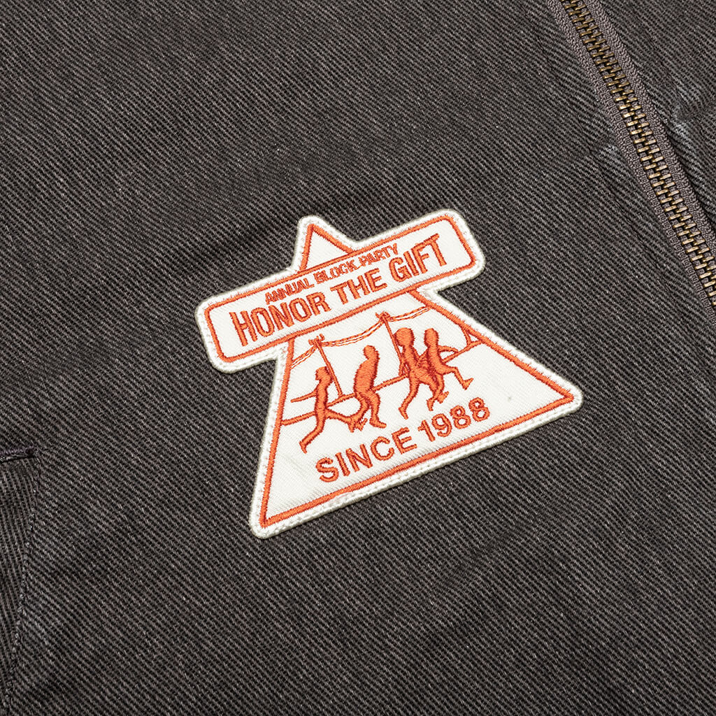 Twill Full Zip Shirt - Black