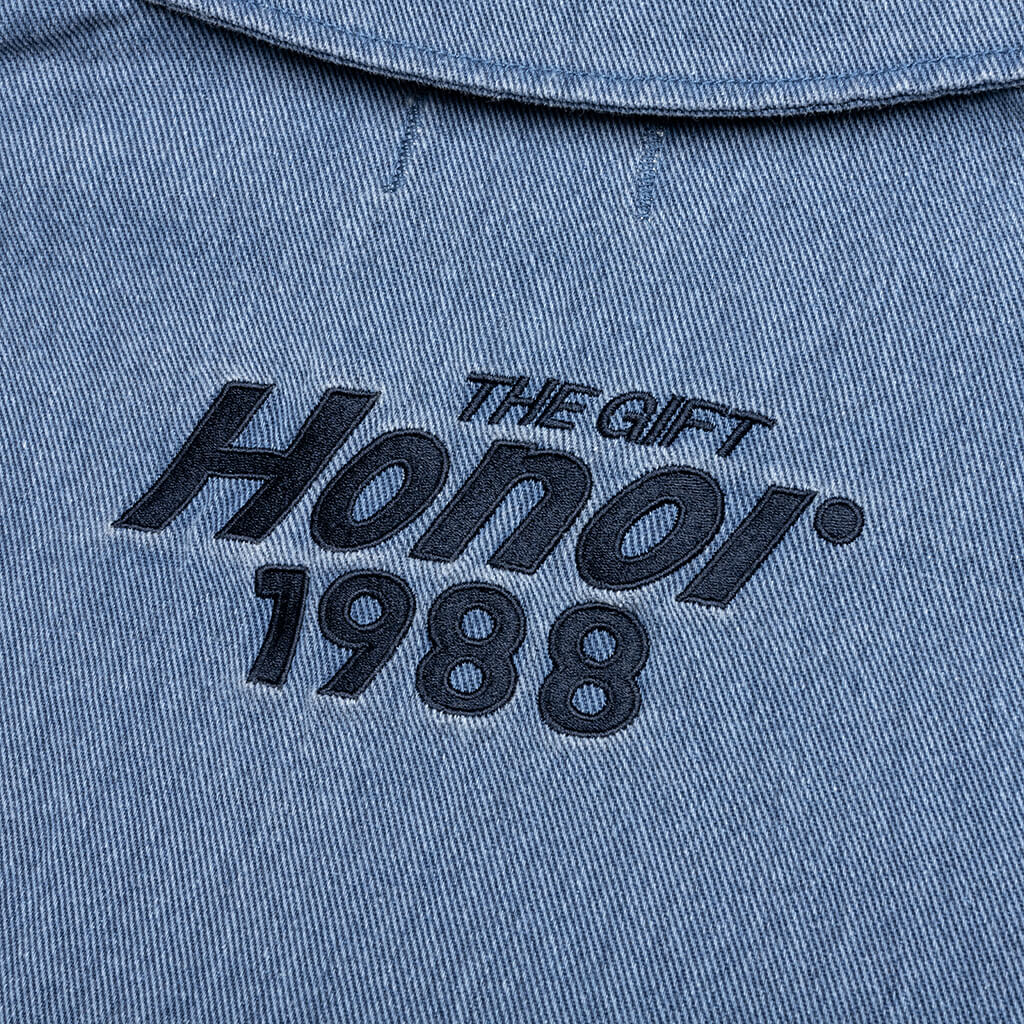 Twill Full Zip Shirt - Blue