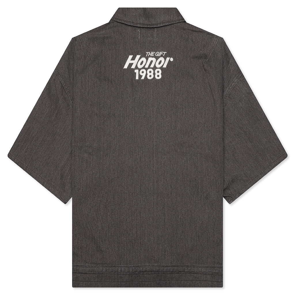 Twill Full Zip Shirt - Black