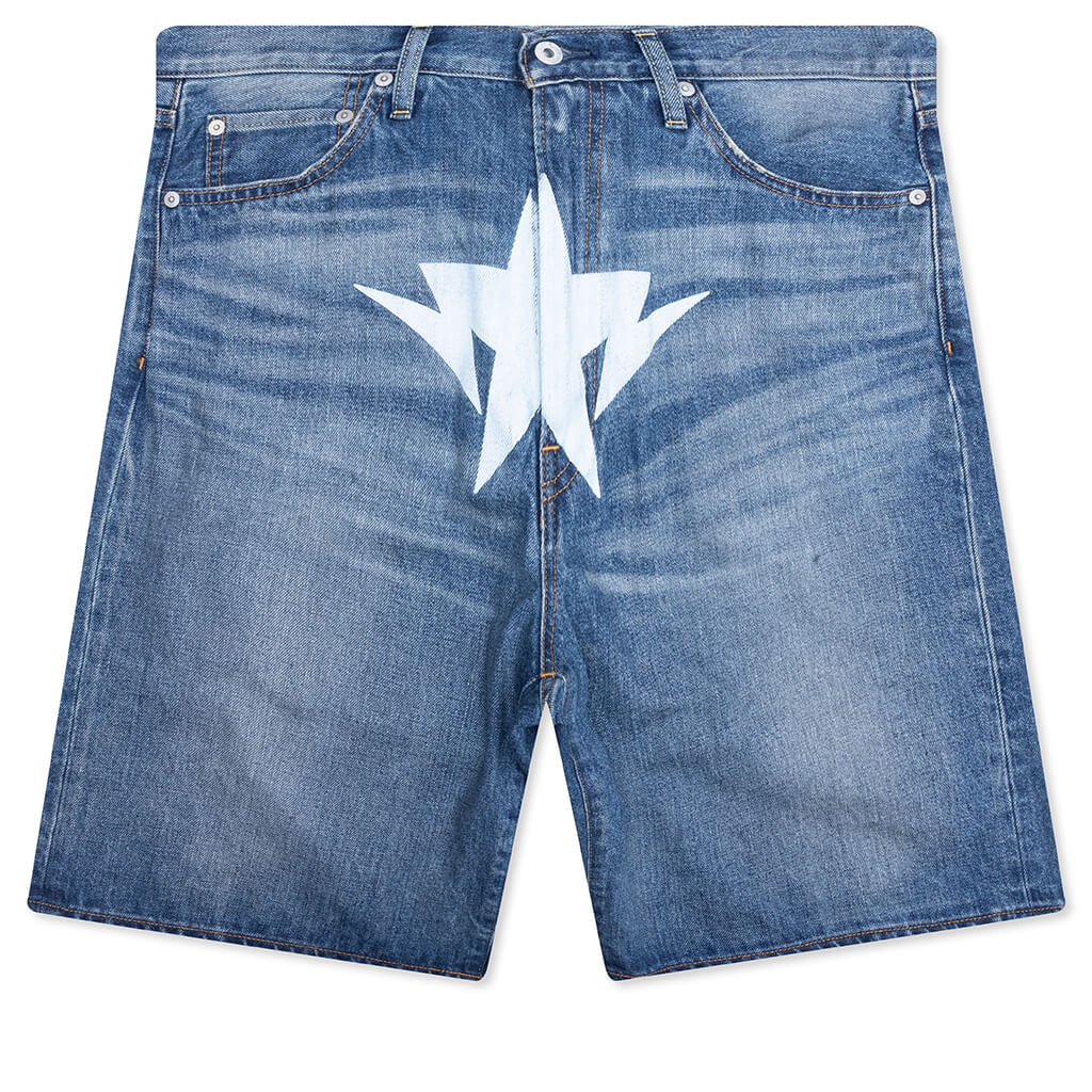 Twin STA Relaxed Fit Denim Shorts - Light Indigo