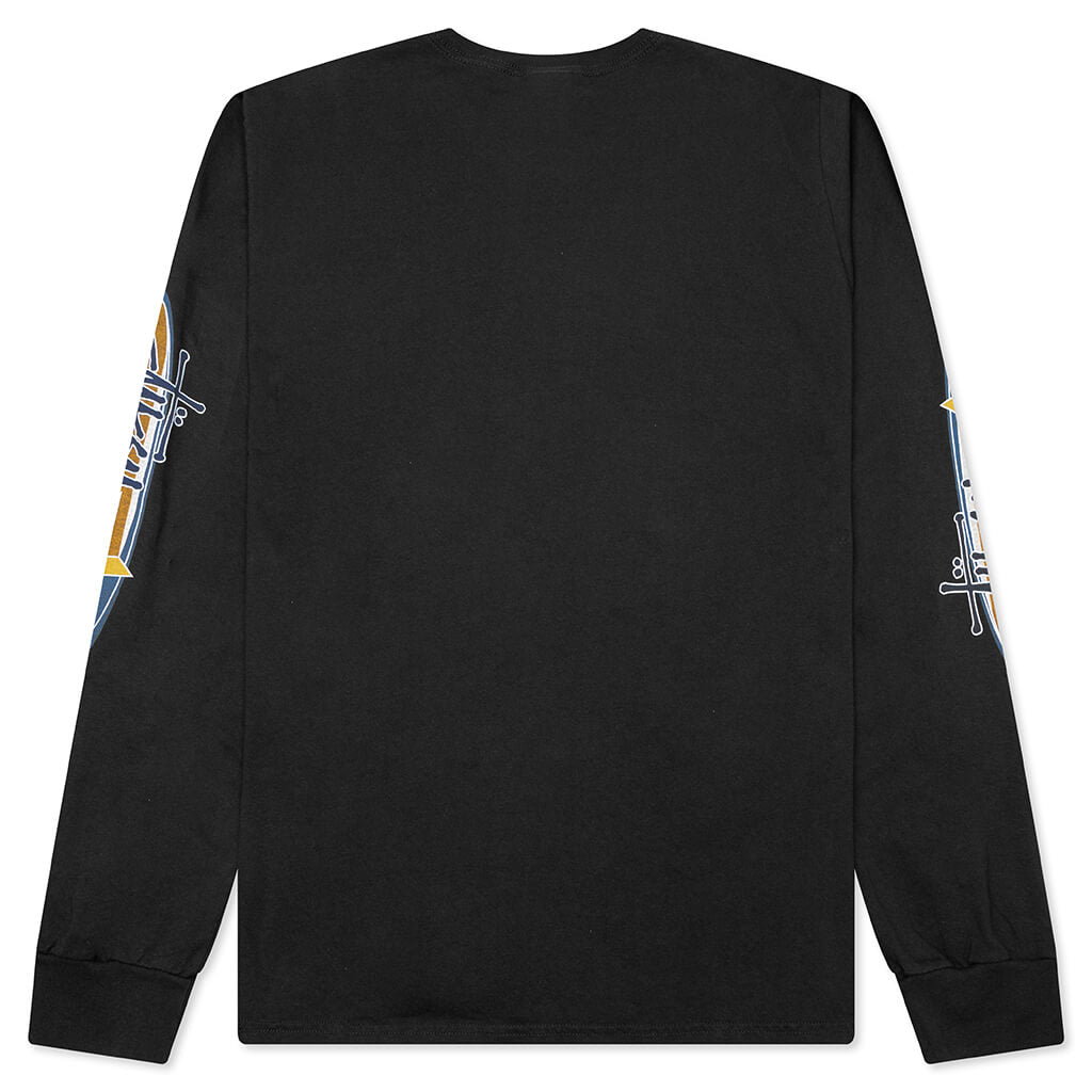 Two Star Pigment Dyed L/S Tee - Faded Black