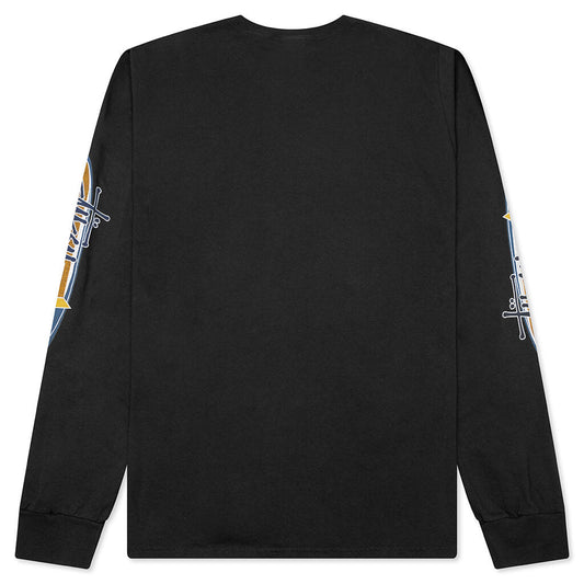 Two Star Pigment Dyed L/S Tee - Faded Black
