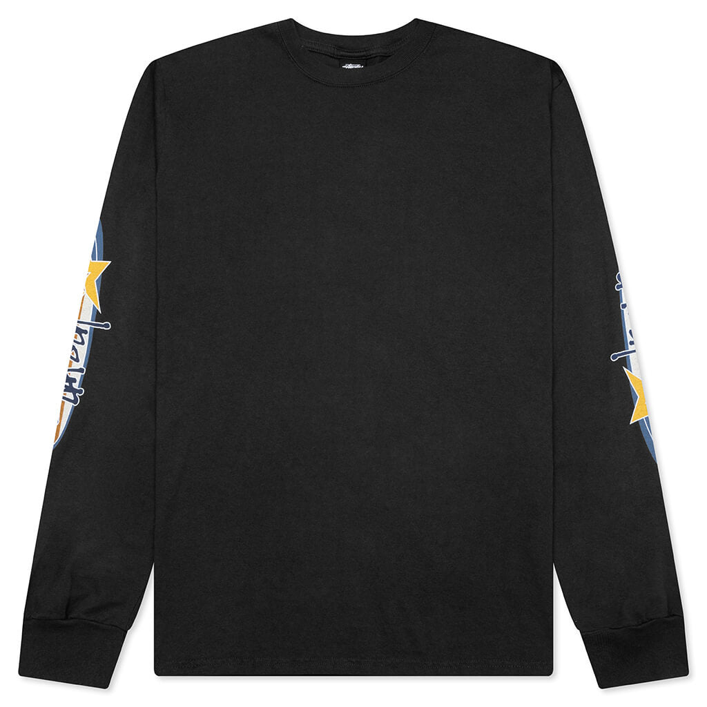 Two Star Pigment Dyed L/S Tee - Faded Black