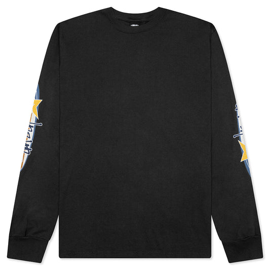 Two Star Pigment Dyed L/S Tee - Faded Black