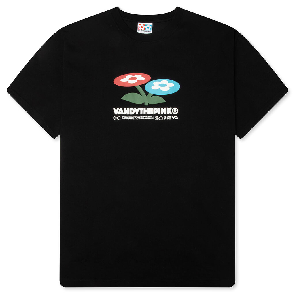 Two Flower Tee - Black