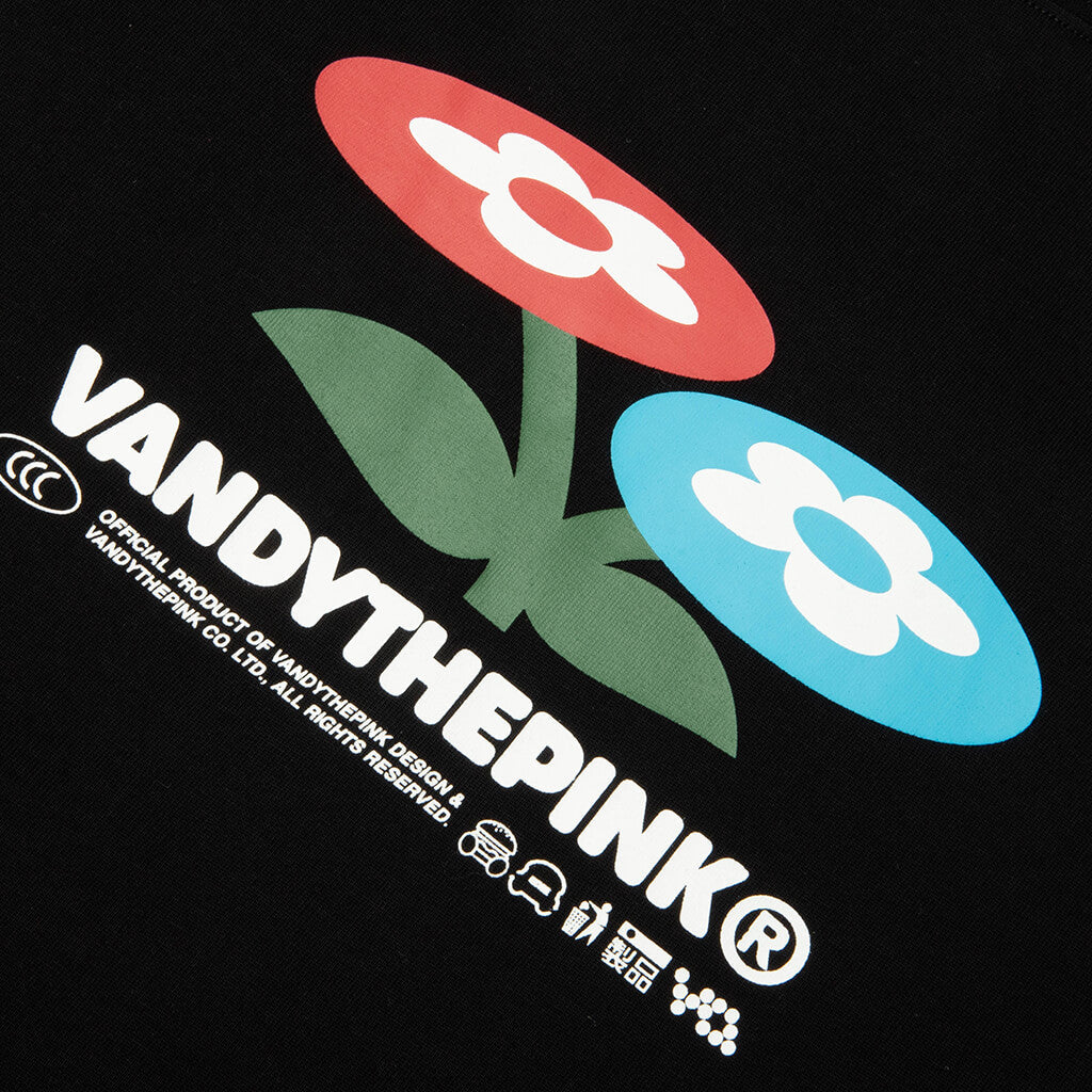 Two Flower Tee - Black