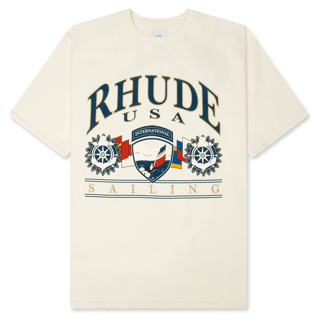 USA Sailing Icon Tee - Vintage White/Black
