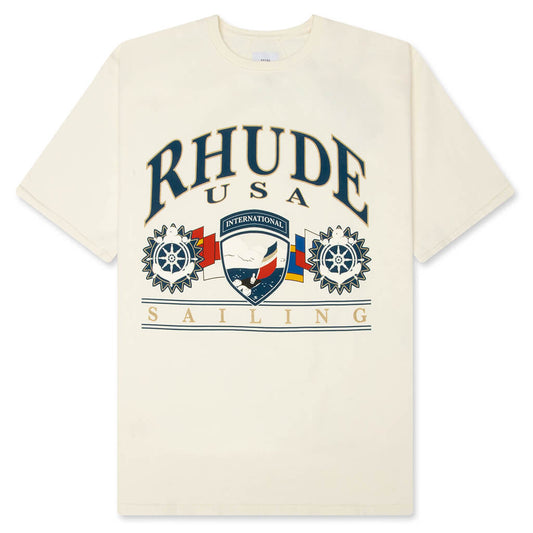 USA Sailing Icon Tee - Vintage White/Black