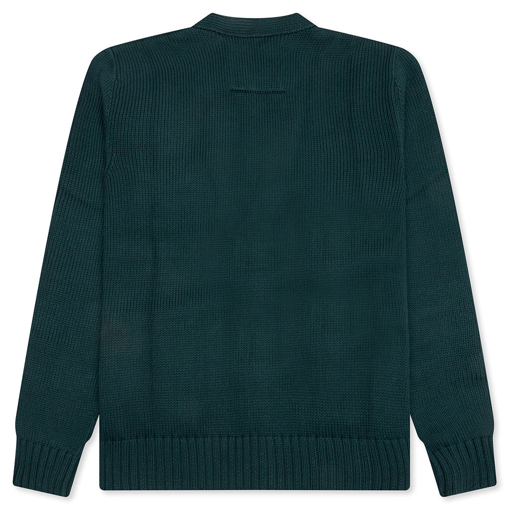 Cotton College Cardigan - Fir Green