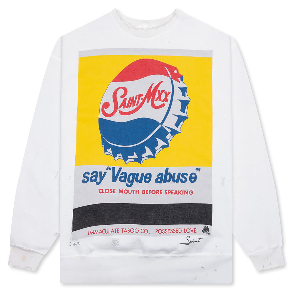 Vague Abuse Crewneck  - White