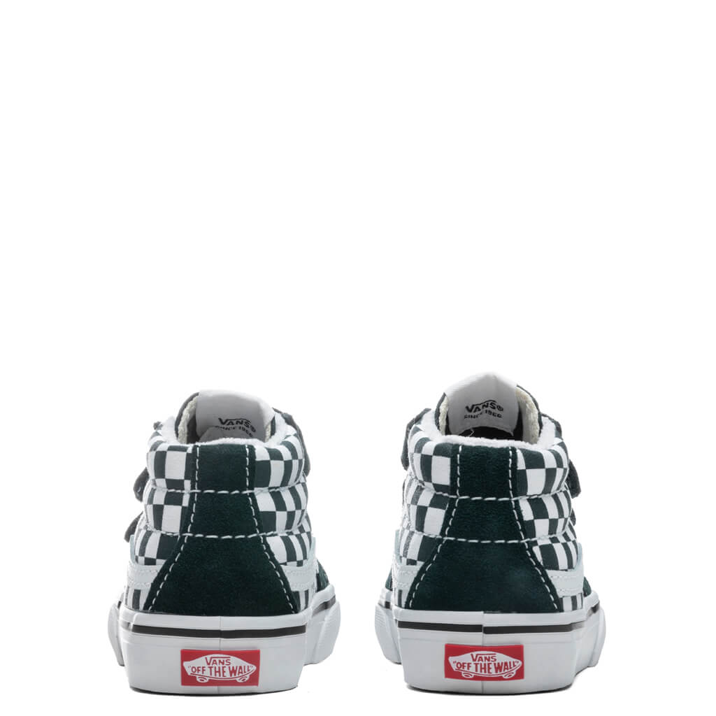Toddler Sk8-Mid Reissue V "Checkerboard" - Scarab/True White