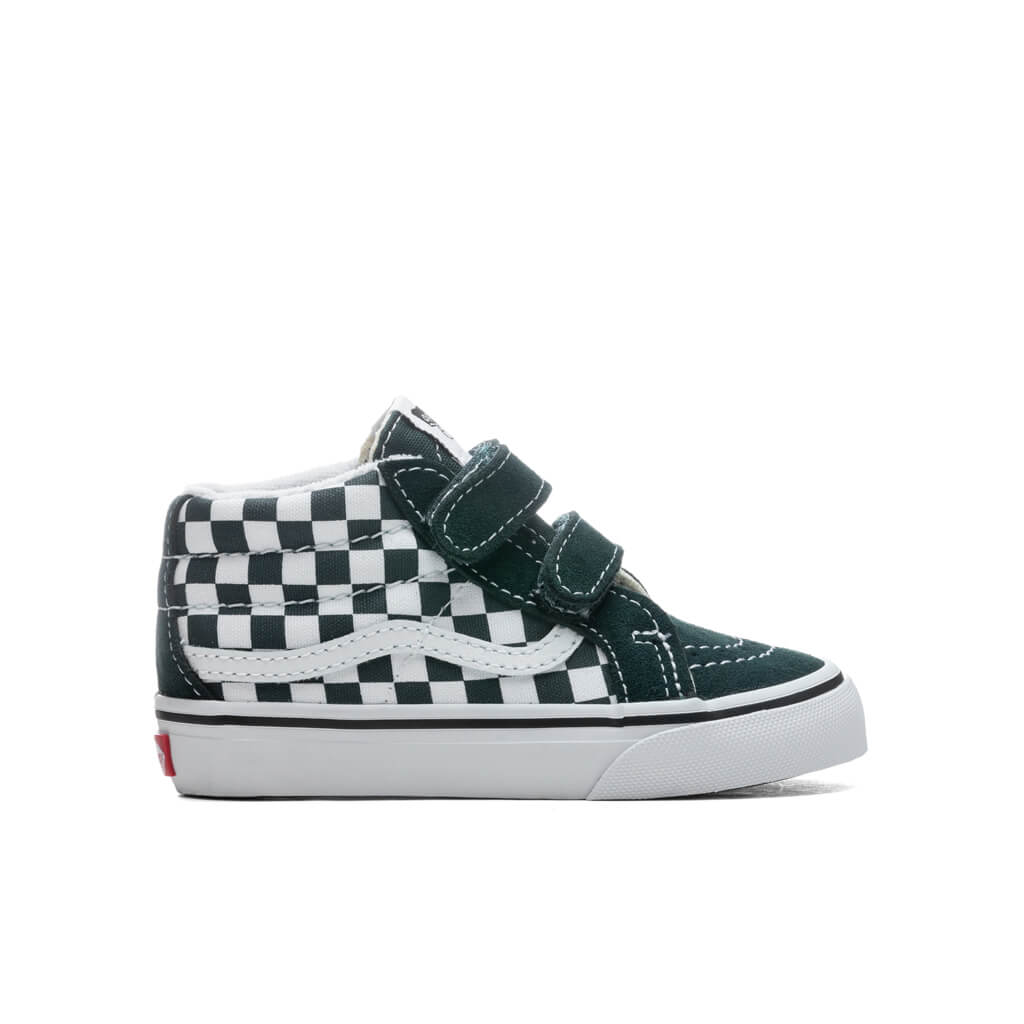 Toddler Sk8-Mid Reissue V "Checkerboard" - Scarab/True White