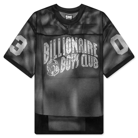 Varsity S/S Crop Fit Knit Football Jersey - Black