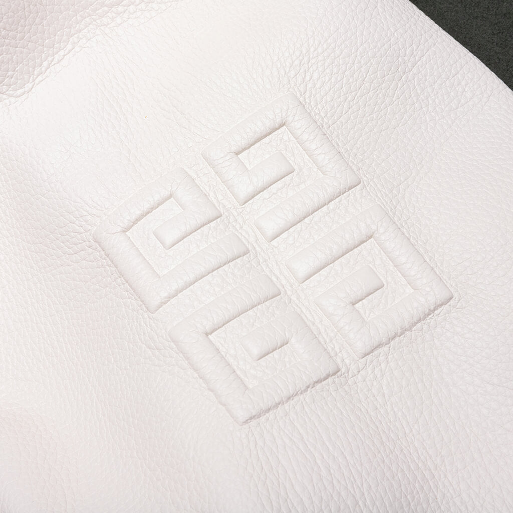 Varsity Wool & Grained Leather - Greyish Green