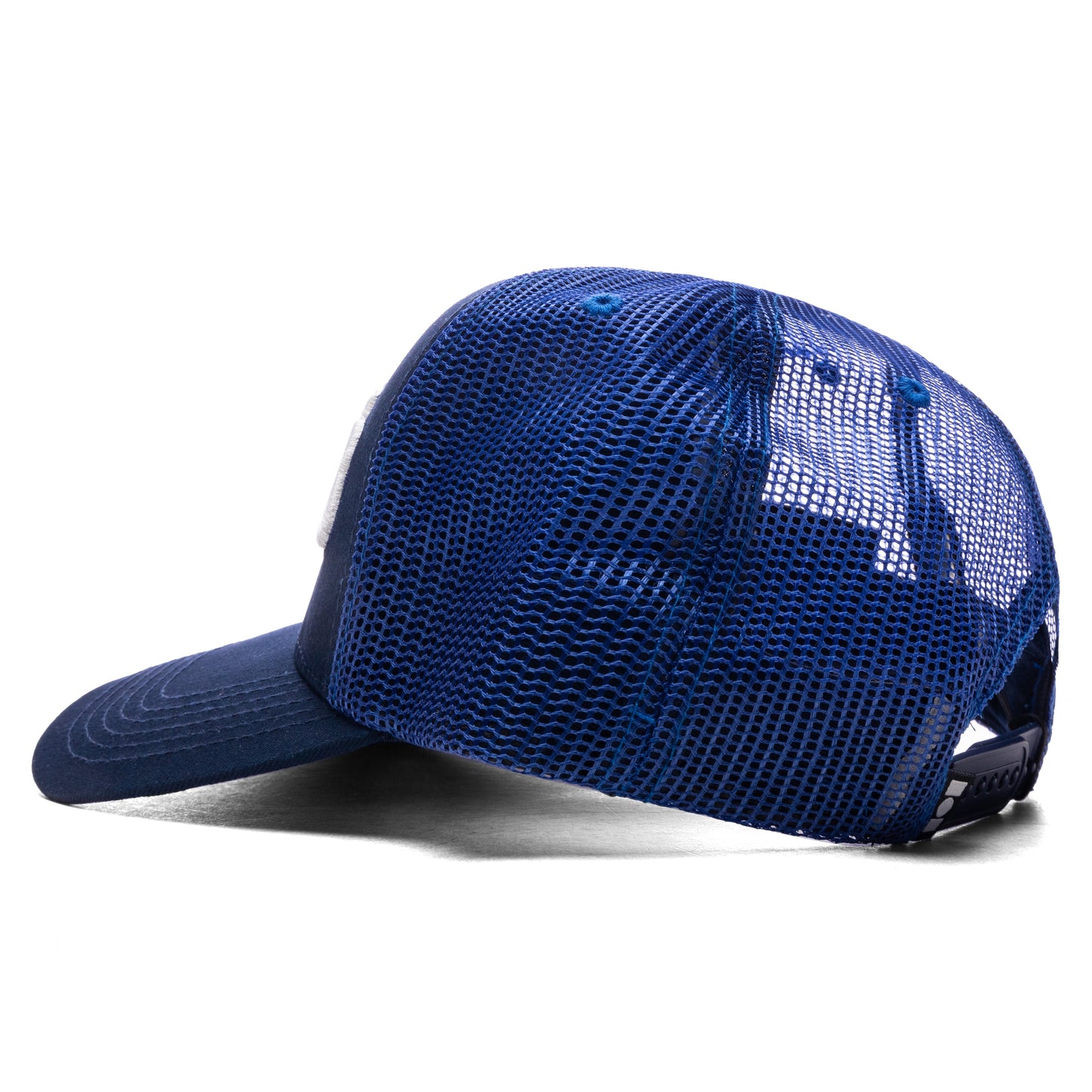 Varsity 'Nahmias' Trucker Hat - Azul Canvas