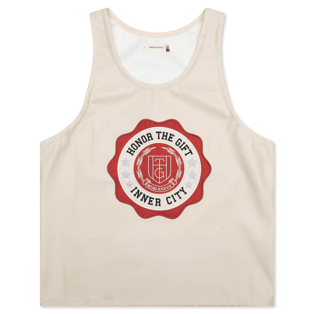 Vegan Leather Tank - Bone