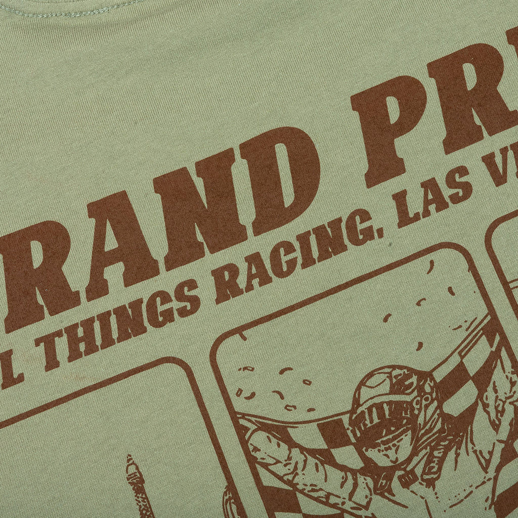 Vegas Racer Comic Tee - Oil Green - DNML
