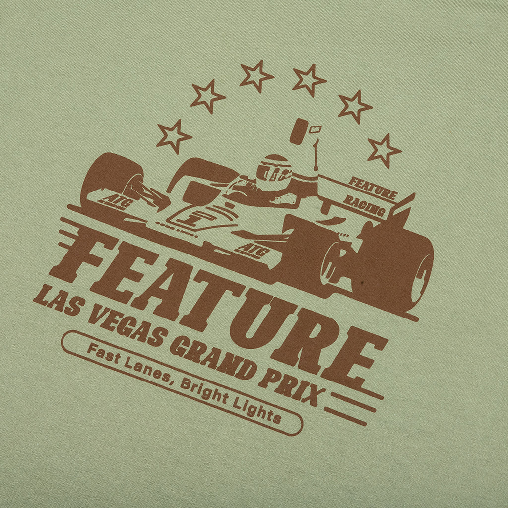 Vegas Racer Comic Tee - Oil Green - DNML