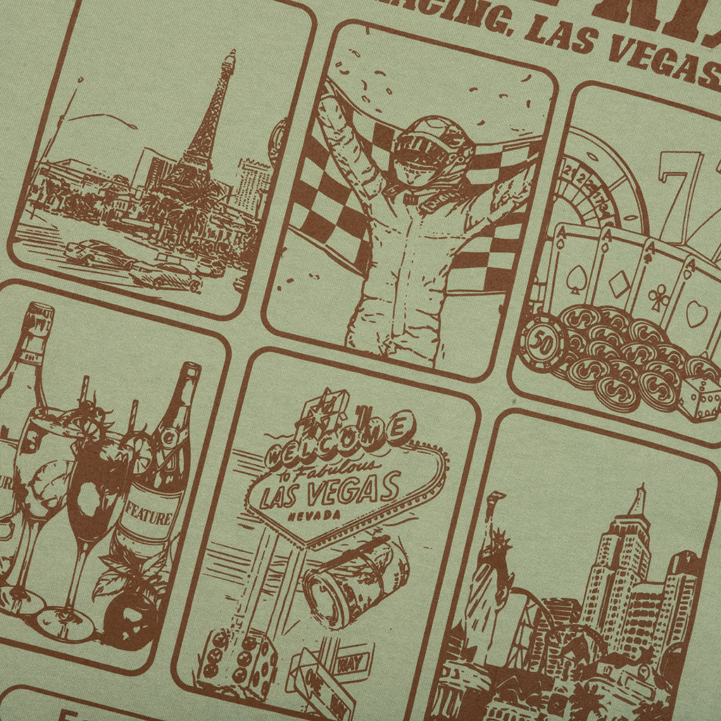 Vegas Racer Comic Tee - Oil Green - DNML