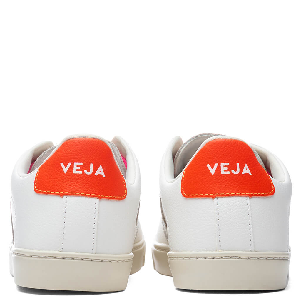 Junior Esplar Laces Chromefree - Extra White/Silver/Orange Fluorescent