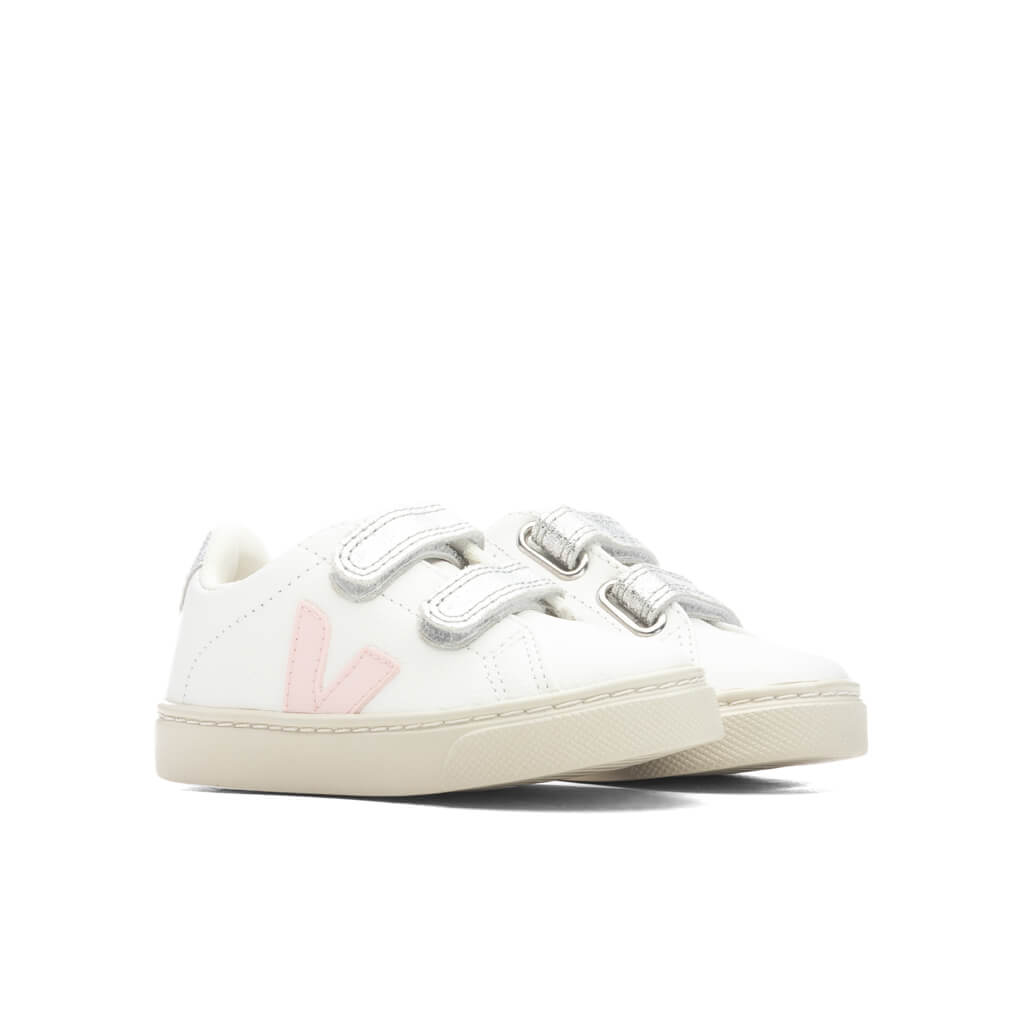 Kid's V-10 Esplar Velcro - Extra White/Petale/Silver